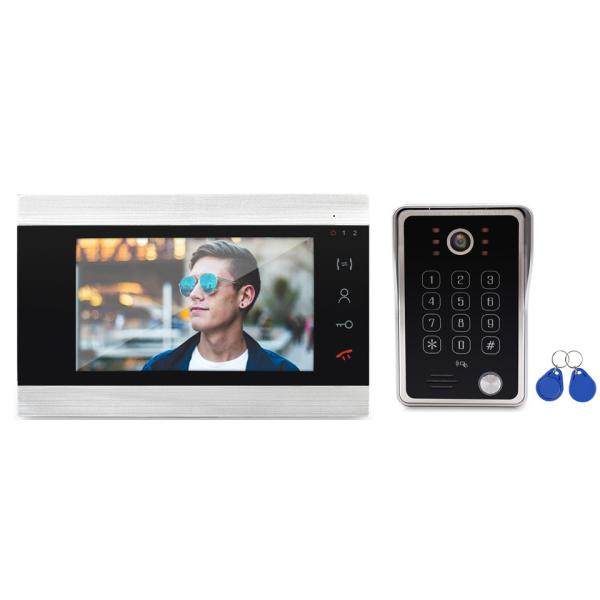 7" Monitors RFID Password Video Door Phone Intercom Doorbell With IR Camera