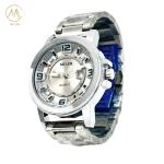 ML 1116A Silver Stainless Steel Strap Watch with Mineral Dial Window Material