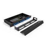 Cold Rolled Steel Fiber Patch Panel 24 Fibers Capacity 19-Inch Rack Mount with