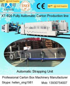 Wholesale High Speed Carton Box Manufacturing Machine Gluer Strapper Inline 300 Pcs / Min from china suppliers