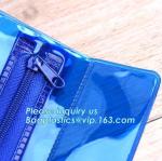 Cosmetics packaging bags With Slider Zipper Top, vinyl pvc packaging bag with