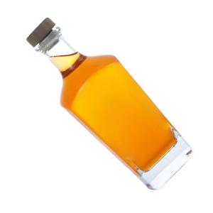 Wholesale Glass Liquor Bottle 500ml 750ml Square Shape With Glass Collar Closure from china suppliers