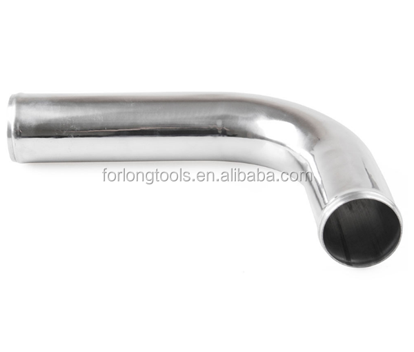 Polished and End Reaming Processing Technic 90 Degree Universal Aluminum Bend Elbow Exhaust Pipe with Clamp Connection