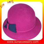 T1631162 Sun Accessory customized winner fashion 100% wool felt cloche hats,