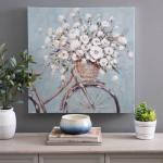 Eco Friendly Flower Wall Art Canvas 40x40 Cm , Personalized Canvas Wall Art