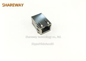 Wholesale Metal Shell Low Profile RJ45 Jack , J0G-0003NL Magnetic RJ45 Connector from china suppliers