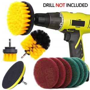 Wholesale 10 Pieces Electric Drill Cleaning Brush Power Scrubber Cleaning Brush Set from china suppliers