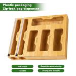 Sustainable Bamboo Ziplock Storage Box for Easy Kitchen Organization and Food