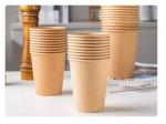 12oz Kraft Hot Coffee Paper Cup 350ml Matcha Insulated Boba Cup Single Wall