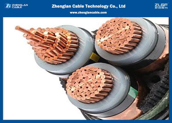 IEC 60502 3Cores Armored Cable, MV XLPE insulated Cable 12/20KV（CU/XLPE/STA/NYBY