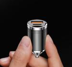 Metal Sliver Pull Ring USB Car Charger PD 30W Super Fast Car Charger QC 3.0