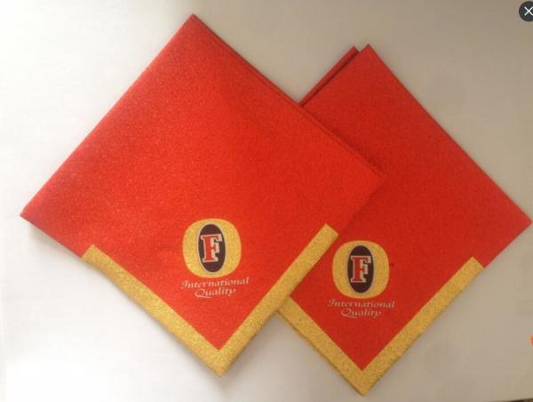 Permanent glossy adhesive beer label with gold or silver foil aluminium foil