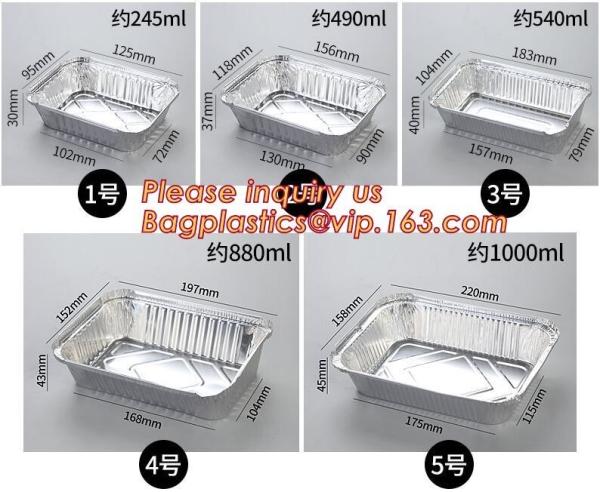 OEM Logo aluminium foil for food packing, disposable small foil tray, small
