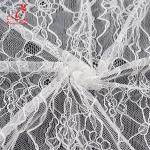 High quality White nylon lace fabric for long dress