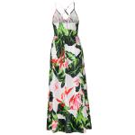 Polyester Women Floral Dresses Casual Summer Sleeveless V Neck Maxi Dress