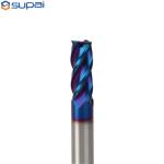 Naco Blue Coated HRC65 Square End Mill Tungsten Carbide End Mill For High