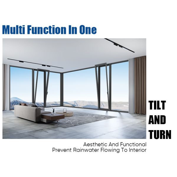Hot Sales Casement Window Double Tempered Glazed Aluminum Tilt and Turn Windows