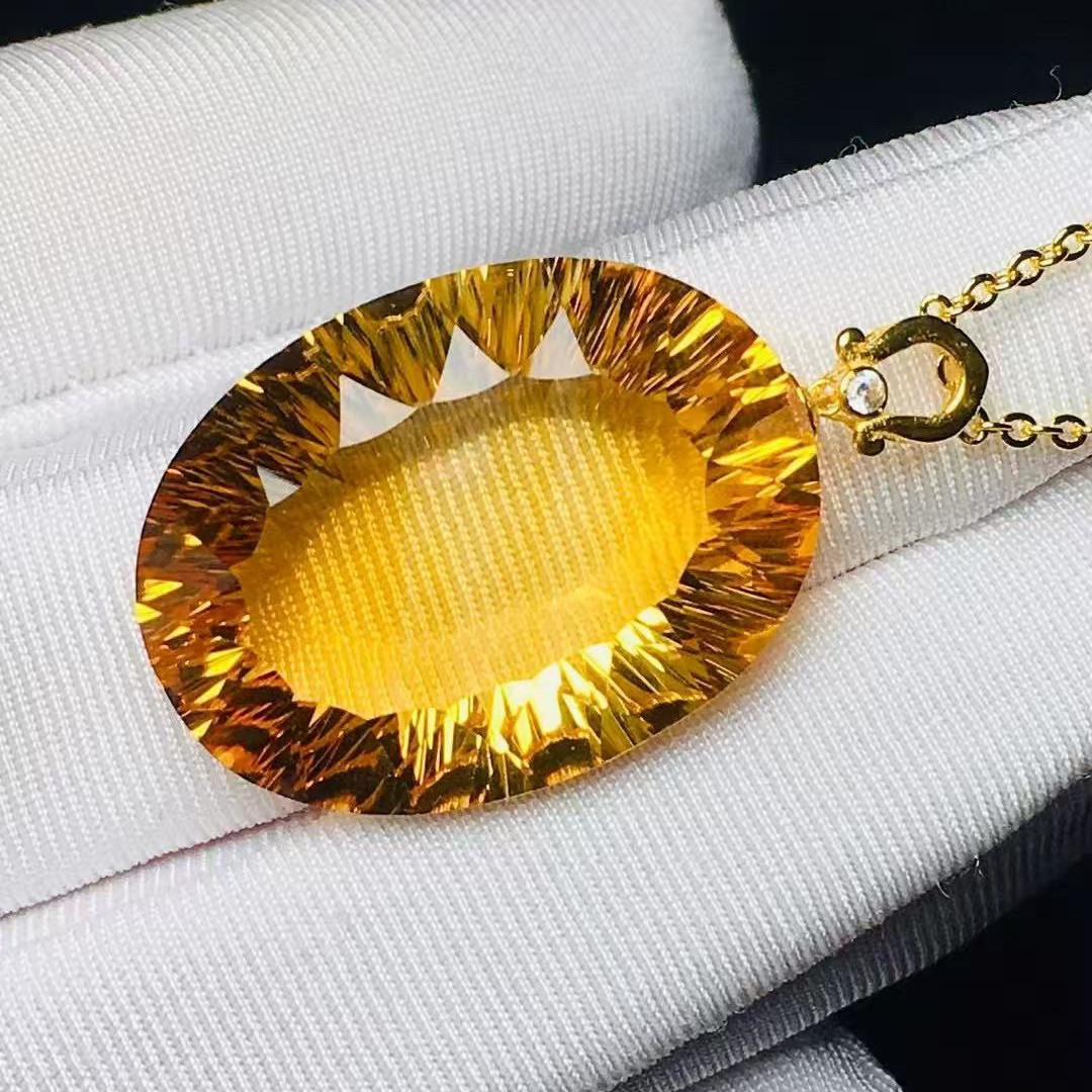 Fengshui Good Luck Natural Green Ghost Stone Crystal Pendant Ghost Color Ghost Stone Cornucopia Thousand-Layer Mountain Pyramid