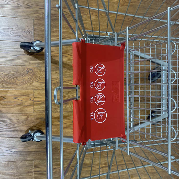 150L Store Carring Large Capacity Foldable Metal Shopping Trolley With Child Seat