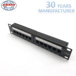 1U 10 Inch 12 Port CAT5E CAT6 UTP Rack Mount Patch Panel 110 IDC Type
