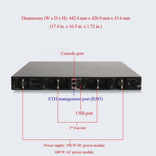 Industrial Network Switch CE6856-48S6Q-HI 48 Port Gigabit Switch with Full-Duplex Half-Duplex Communication