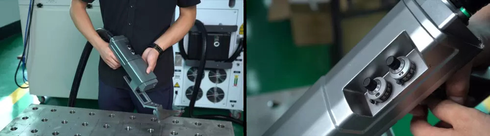 Oxide Coating Handheld Laser Cleaning Machine 500W For Cladding Layer Rust Removal