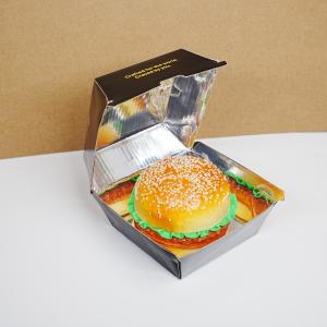 Wholesale Food Grade Paper Cardboard Burger Disposable Fast Food Packaging Burger Box Customization from china suppliers