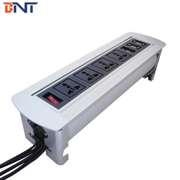 High-class Chairman Room Furniture Flip Up Outlet Connector With 2*VGA Network