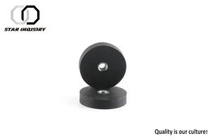 Wholesale N35 Neodymium Pot Magnet Strong Pull Force With Soft Silicone Rubber Protected from china suppliers
