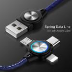 3.3 Ft Nylon Braided 5000 Times 8 Pin 3A USB 2.0 Cable