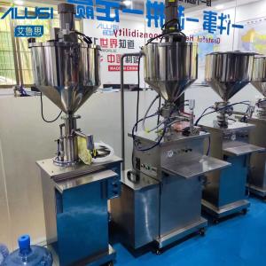 Wholesale Stainless Steel Semi Automatic Piston Filling Machine 35L Mixer Hopper For Shampoo from china suppliers