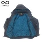 Navy Color Mens Short Padded Jacket Chest Pockets Microfibre Insulation