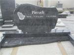 European style hand shape gray granite tomb stone