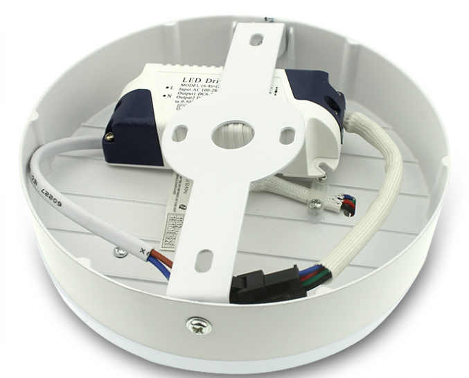 Round Square Double Color Led Ceiling Panel Lamp Surface Mounted SMD Recessed12+6W LED Panel Light