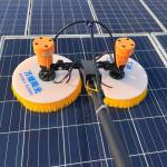 Electric Solar Panel Cleaning Equipment Double Head Nylon Brush for Cold Water