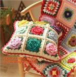 The good hand exclusive retro handmade crochet Mori stereo flower Retro Red Edge