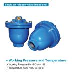 PN16 Cast Iron Air Release Valve ANSI / JIS/ DIN Single Air Vent Valve Thread