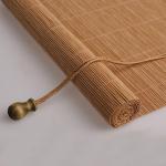 Customized Wooden Shades Bamboo Roller Blind Sunscreen 180*180cm For Home