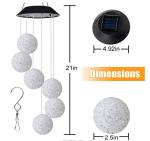 IP65 Waterproof 6 Crystal Ball Solar Wind Chime Lights