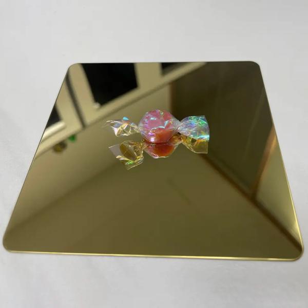 Pvd Color Coated Decoration Stainless Steel Sheet Inox Mirror Finished Gold