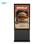 75 inch Black AD Board Outdoor Fanless Vertical Digital Totem