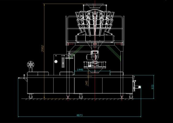 Multihead Weigher Packing Machine for Hash Brown Frozen Food Packing Line ROMA