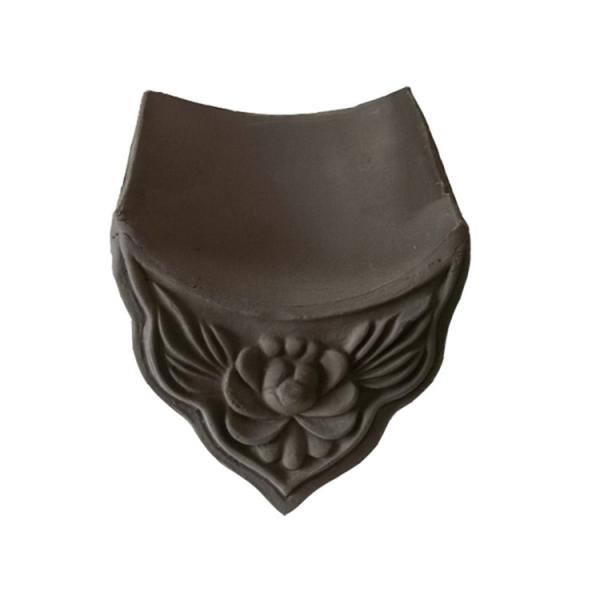 Unglazed Buddhist Temple Chinese Grey Clay Roof Tile Eco Friendly Long Lasting
