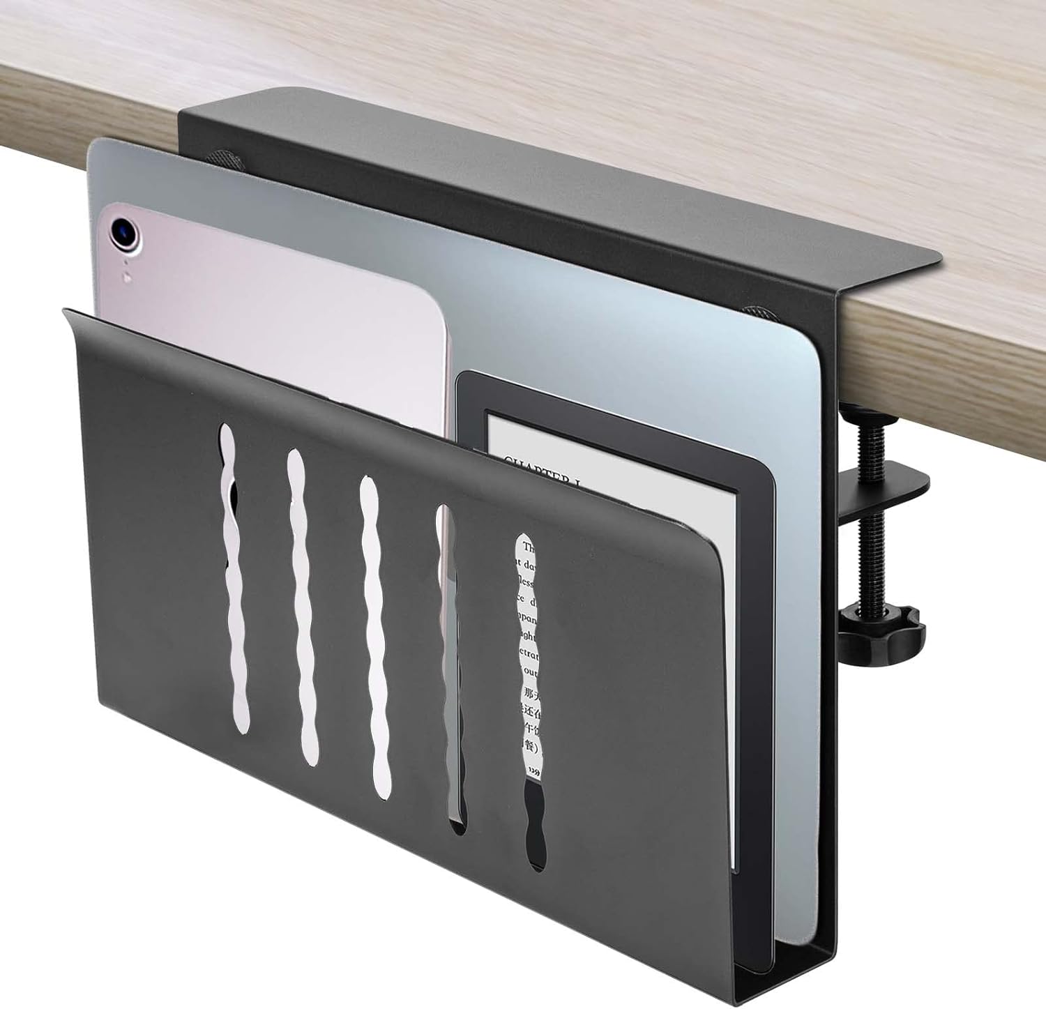 Metal Cable Tray for Under Desk Cable Organization Punch-Free Clamp on Newest Design