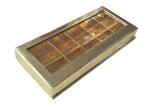 Golden Chocolate Candy Gift Book Shaped Storage Boxes Rectangle With Inner Tray