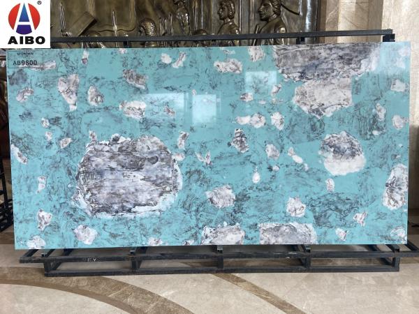 Blue Luxury Marble Interior decoration Marble Looking Quartz Stone Countertop