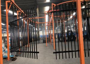 Wholesale Cheap 2400mm Width Galvanized Steel Spear Top Garrison Fence Panel/Steel Picket Fencing from china suppliers