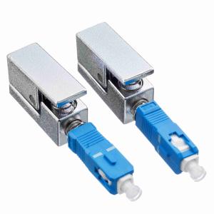 Wholesale SC Bare Optical Fiber Adapter UPC Single Mode Type Metal Material Square Adaptor from china suppliers