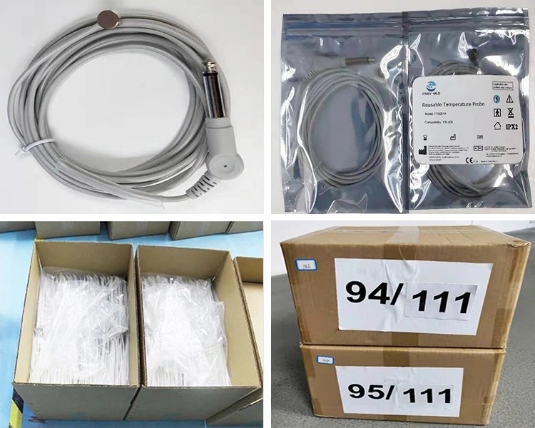 Pediatric Esophageal Rectal TPU Medical Temperature Probe For Edan Elite V8 V6 V5