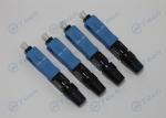 FTTH Single Mode Fiber Sc Connector , Fiber Optic Quick Connector Blue Color